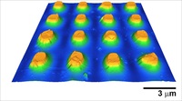 An atomic force microscope image of plasmonic semiconductor microparticles