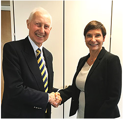 David Giles, Chairman of Alpha Laboratories Ltd. confirms the distributor agreement with Nadia Whittley, Arquer CEO