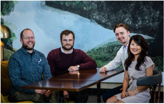 Deep Branch Biotechnology Co-founders Bart Pander, Peter Rowe, Rob Mansfield, Imelda Juniarsih Investment Analyst, BioCity