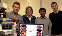 Dr Claudio Canale, Professor Alberto Diaspro, Jenu Chacko-Varghese and Dr Benjamin Harke