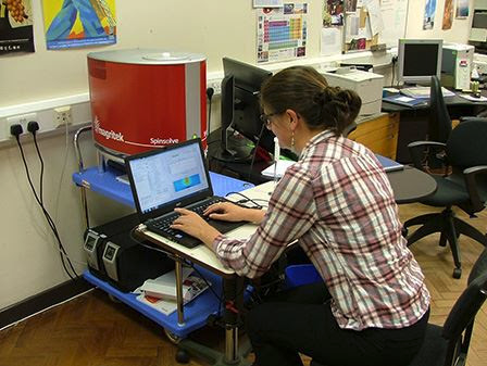 Dr Nicola Rogers using the Magritek Spinsolve