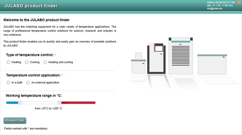 JULABO Product Finder 
