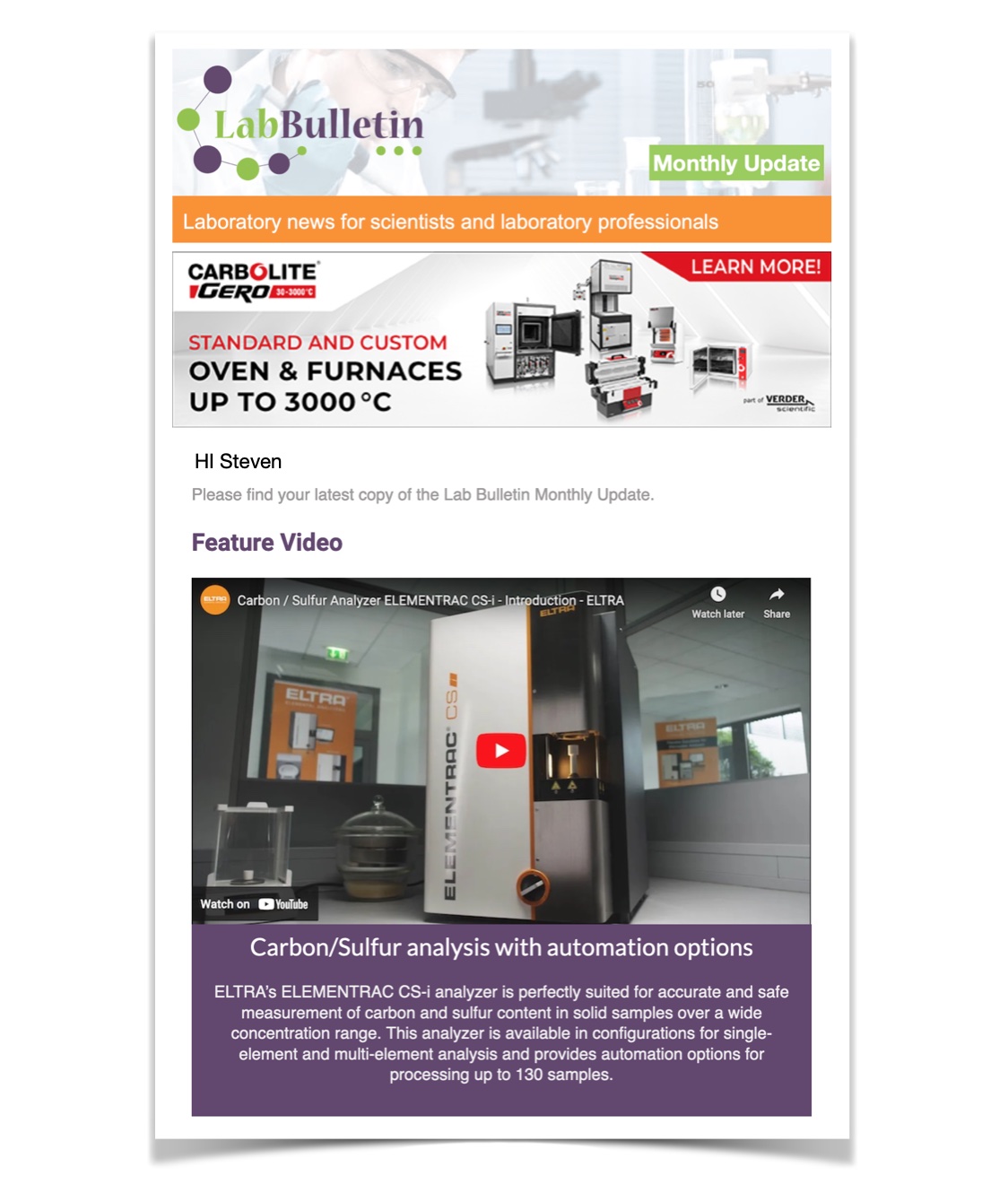 Lab Bulletin Newsletter November 2023