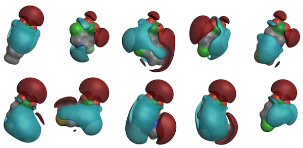 Medoids of the largest 10 clusters from running PickR on 5,500 boronic acids