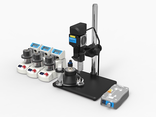 microscope with rna chip and pumps